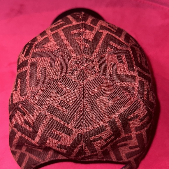 Fendi red zucca baseball cap hat main image 4